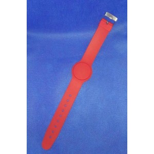 Браслет RFID пластиковый "Часы" ключ электронный( метал, застежка )/красный/(940p)