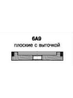 Круг алмазный шлифовальный плоский с выточкой 6A9 (наружный диаметр круга 100мм, высота круга 30мм) СТАНДАРТ