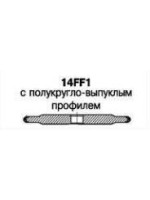 Круг алмазний шліфувальний з напівкругло-випуклим профілем 14FF1  (зовнішній діаметр круга 150мм-200мм, висота круга 8,5мм-12мм) БАЗІС 