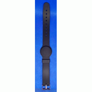 Браслет RFID пластиковый "Часы" ключ электронный( метал, застежка )/черный/(940p)