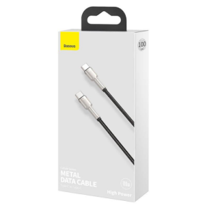 Кабель Baseus Cafule Series Metal Data Cable Type-C to Type-C 100W 1 m Black