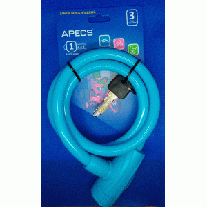 Замок велосипедный APECS PD-81-65CM BLUE