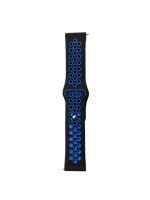 Ремінець унівверс 22mm ( чорний з синім)N Sport для Samsung/Amazfit/Huawei