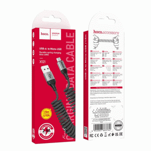 Кабель зарядный HOCO X121 1,5 м USB-A для Micro Cable Черный/Белый