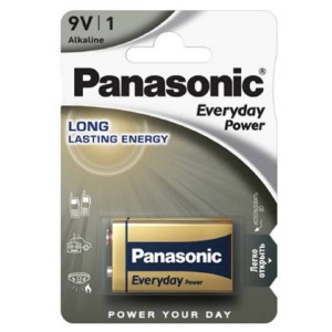 Крона PANASONIC(6F22RZ/1BP)-Everyday Power (лужні батарейки)