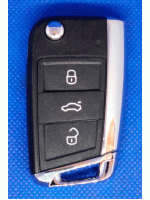 VW Golf Flip Remote Key Shell 3 кнопки лезвие HU162¶ штифт
