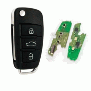 Audi A6L Q7 Flip Remote Key 3 Buttons 315MHz 8E Transponder (T)