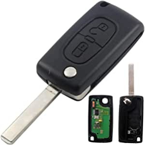 Peugeot 308 3008 5008 Citroen Berlingo 0536 Model Flip Remote Key 2 Buttons 433MHz FSK VA2 Blade (T)