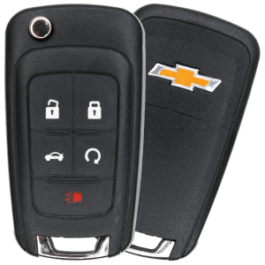 Chevrolet Flip Remote Key 5 Buttons 315MHz PCF7937E/41E Transponder (T)