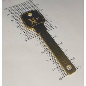 BKD-25 Square Brass 2.50 mm  AN-SAN "E" з подвійним упором ЗАГОТІВКА ДЛЯ НАРІЗКИ ПРОФІЛЮ