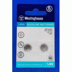 LR55 Westinhouse(AG-8/LR-1120/381/391/SR-55)bister 2 шт/уп