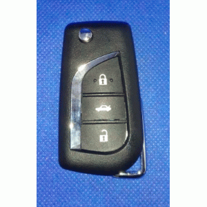 Корпус выкидного ключа Toyota Camry, Corolla и другие, 3 кнопки, лезвие TOY-51TE, под переделку, #2 /D