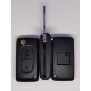 PEUGEOT Корпус выкидного ключа мод 307  2 кнопки  БАТ НА  КОРП  (MB802)(77406)I