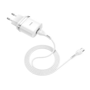 Мережевий зарядний пристрій HOCO 18W  C12Q USB-A 3A білий