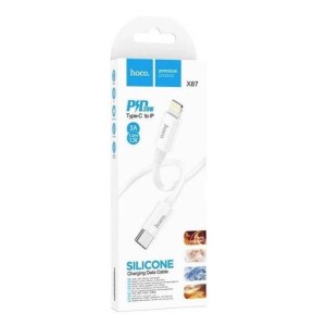 Кабель зарядний HOCO X87  Silicone 1.0 m (3A) USB-A для Type-C Cable Black