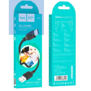 Кабель зарядний HOCO X90  Silicone 1.0 m (3A) USB-A для Type-C Cable Black