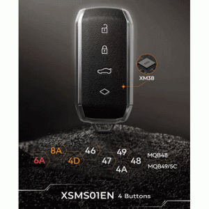 Универсальный пульт  MS.RT Smart key leather 4 кн (XSMS01ENEN)(90544)/Xhorse/XM38.4A.4D.6A.8A.46.47.498.49MQB48.MQB49/5C
