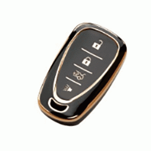 Чехол для автомобильного ключа Chevrolet 3+1 кнопки Panic черный