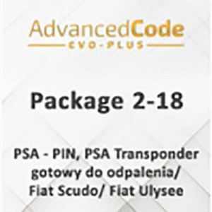 Активация Package 2-18 - PSA - PIN, PSA Transponder ready to start для EVO Plus