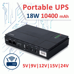 UPC DC /Джерело безперебійного живлення DB25 Smart Mini UPS для роутерів 5V/9V/12V 10400 mAh