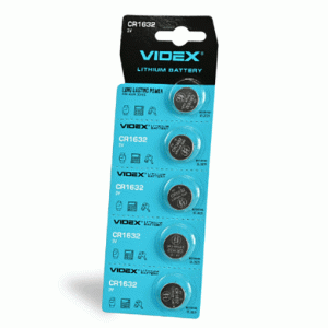 Батарейка литиевая Videx CR1632 5шт BLISTER CARD