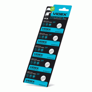 Батарейка литиевая Videx CR1225 5шт BLISTER CARD