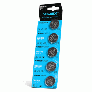 Батарейка литиевая Videx CR2430 5шт BLISTER CARD