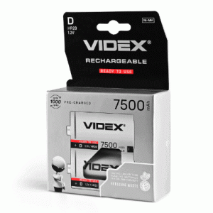 Аккумуляторы Videx HR20/D 7500mAh double blister/2шт