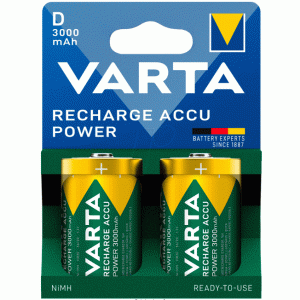 Аккумулятор универсальный Varta Rechargeable Accu D 3000 мАч BLI 2 Ni-MH