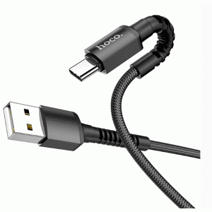 Кабель зарядний HOCO X71  нейлонове плетіння 1.0 m (2.4A) USB-A для Micro USB Black