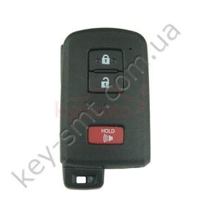 Корпус смарт ключа Toyota RAV4, Prius, Highlander и другие, 2+1 кнопки, OEM /D