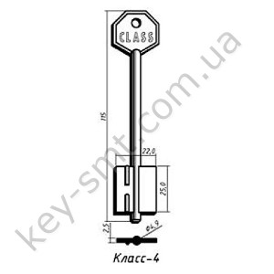 Класс -4 Длинный широкий /115х25мм//4.9мм Белый