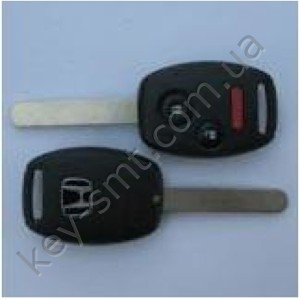 HONDA Ключ с лезвием HON66 с чипом и кнопками.2.4 original two button PANIC