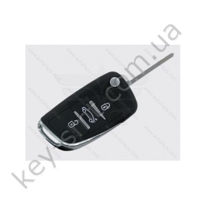 Корпус выкидного ключа Citroen 3 кнопки, с местом под батарейку, лезвие VA2 /D