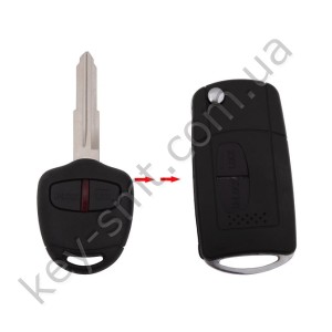 Корпус выкидного ключа Mitsubishi 2 кнопки, лезвие MIT11R, под переделку /D