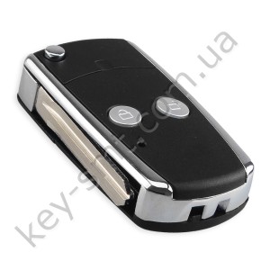 Корпус выкидного ключа Toyota Land Cruiser 200, Corolla, 2 кнопки, лезвие TOY43, под переделку, #4 /D