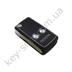 Корпус выкидного ключа Toyota Land Cruiser 200, Corolla, 2 кнопки, лезвие TOY43, под переделку, #7 /D