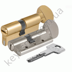 Цилиндр KALE 164 DBM-E/80 (35x10x35) никель с плоской вертушкой