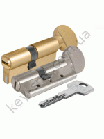 Цилиндр KALE 164 DBM-E/90 (40x10x40) латунь с плоской вертушкой (блистер)