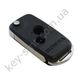 Корпус выкидного ключа Honda Accord, Civic, CR-V и другие, 2 кнопки, хром /D