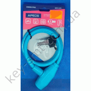 Замок велосипедный APECS PD-81-80CM- BLUE