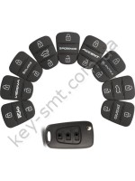 Kia Rio кнопки (резиновые) для выкидного ключа, 3 кнопки /D