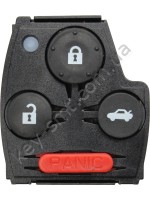 Корпус кнопок ключа Honda, 3+1 кнопки, тип 1 /D