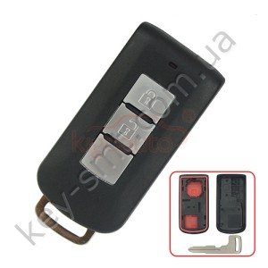 Корпус смарт ключа Mitsubishi Outlander, 2 кнопки /D