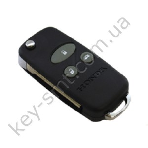 Корпус выкидного ключа Honda Accord, Pilot, Civic, Odyssey и другие, 3 кнопки, под переделку, с резинками /D