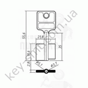 MAE14D 55,6mmх18,6mmх21,8mmх35mm_MAUER 55.6 mm
