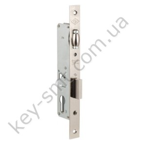 Корпус замка KALE врез.цил. узкопроф. 155/Р (30mm) никель б/ответ.планки