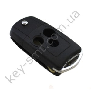 Корпус выкидного ключа Honda Accord, Pilot, Civic, Odyssey и другие, 3 кнопки, хром. дужка /D