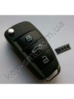 AUDIКорпус выкидного ключа с 3 кнопками (KIT) 12/07 без крепления под батарейку