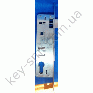 Корпус замка KALE врез.цил. узкопроф.153 P (35mm)  никель з планкою